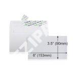 80gm 153x90mm White Peel & Seal Wallet Envelope
