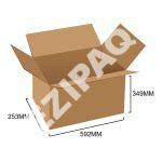 Corrugated Box 592 x 253 x 349mm (5pcs)