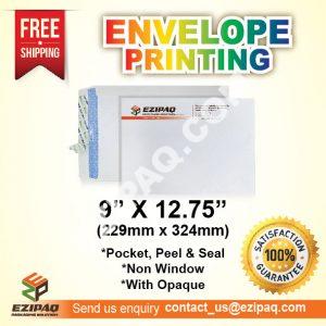 Envelope Printing 9″X12.75″ Pocket Peel & Seal